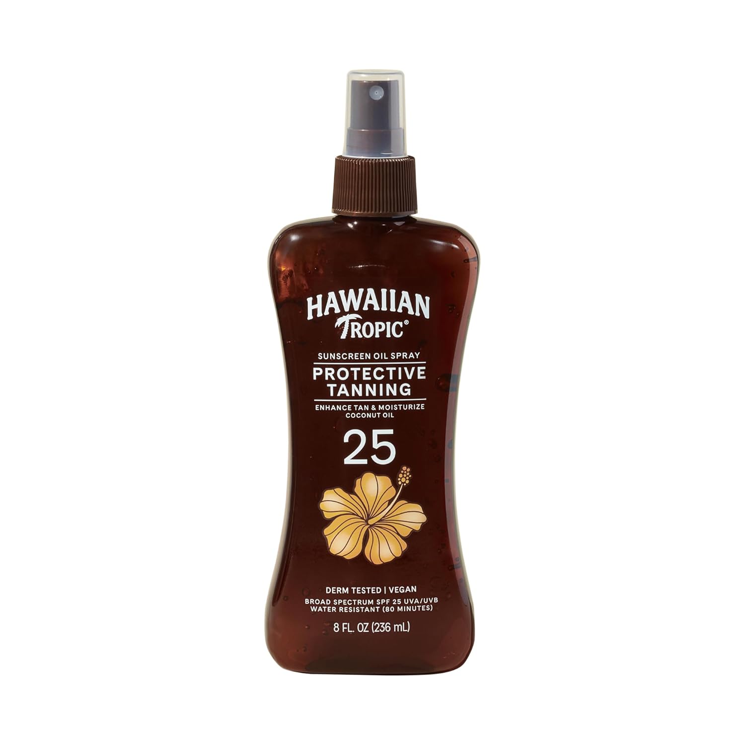 Hawaiian Tropic Tanning Oil Pump Spray SPF 25 bottle